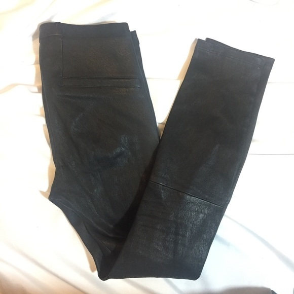 Helmet Lang 100% Lamb Leather Leggings Sz 0 - Picture 4 of 8